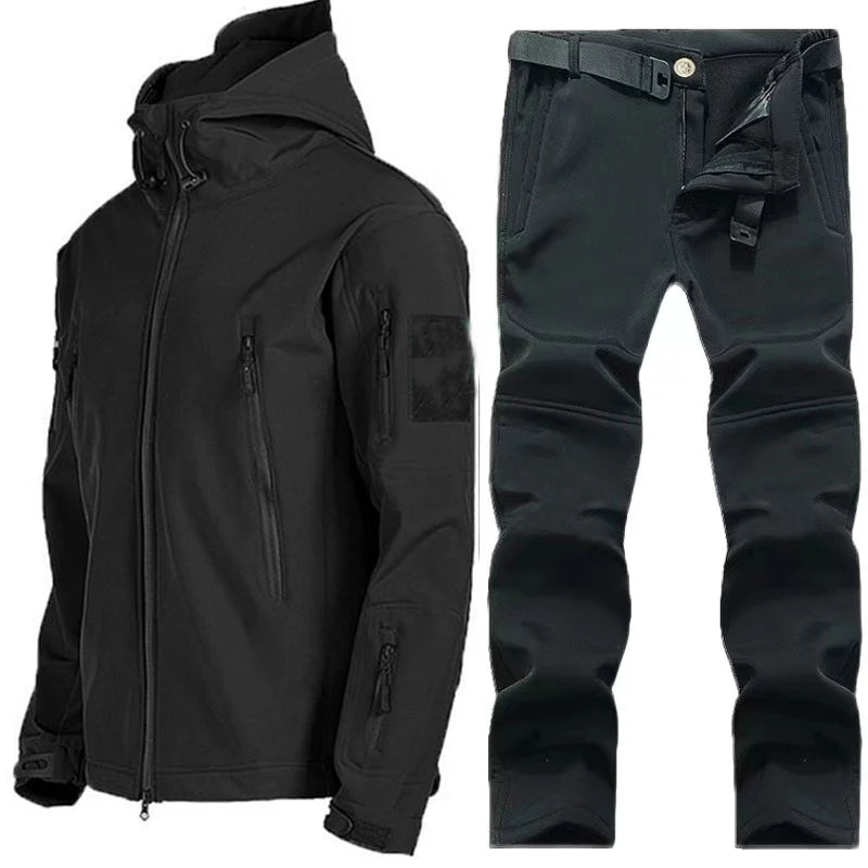 Men's Tactical Softshell Tracksuit, Fleece Lined