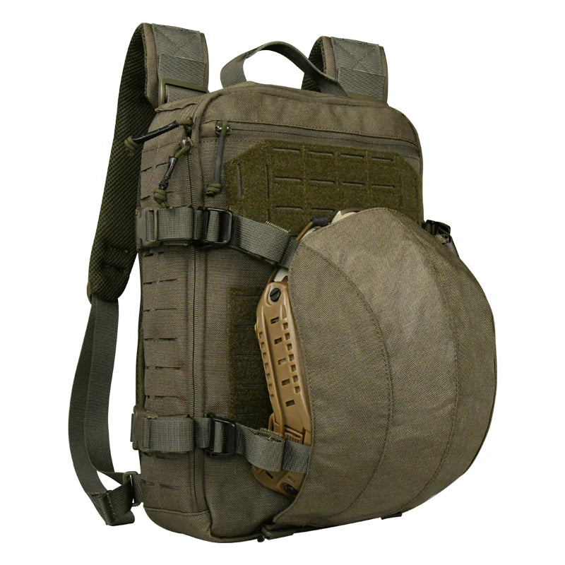 12l Tactical Nylon Backpack with MOLLE & Helmet Flap