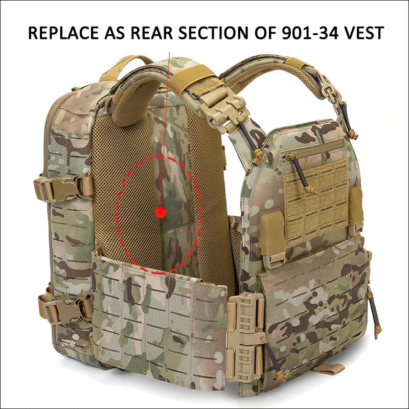 12l Tactical Nylon Backpack with MOLLE & Helmet Flap