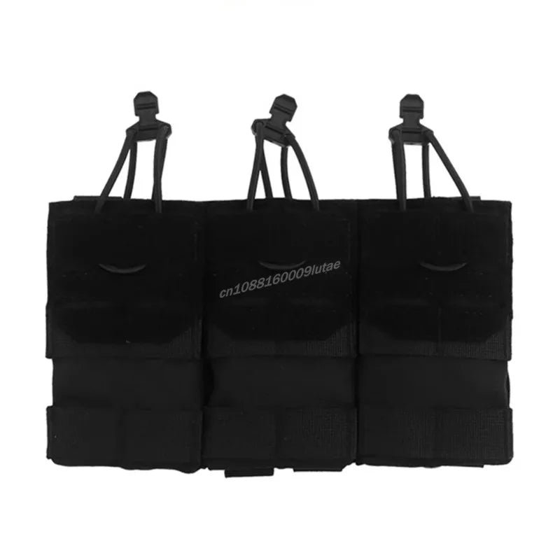 MOLLE Triple 5.56 M4 Magazine Pouch Bungee Retention