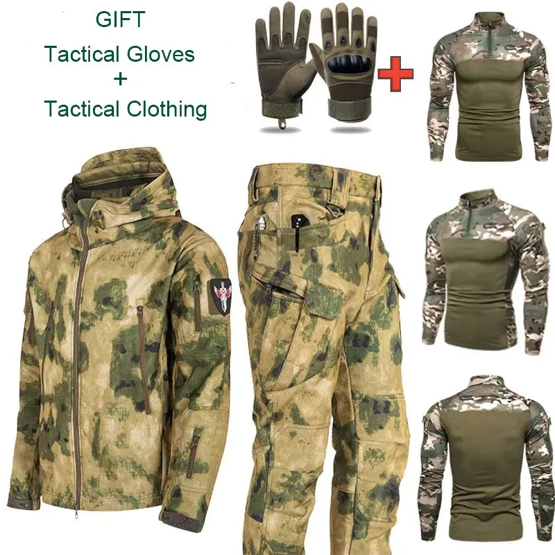 Men's Tactical Waterproof 4 Piece Jacket & Pants Set