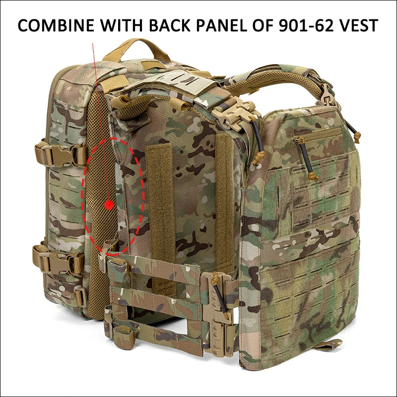 12l Tactical Nylon Backpack with MOLLE & Helmet Flap