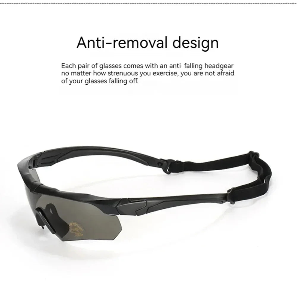 3 Lens Tactical Goggles Windproof Airsoft