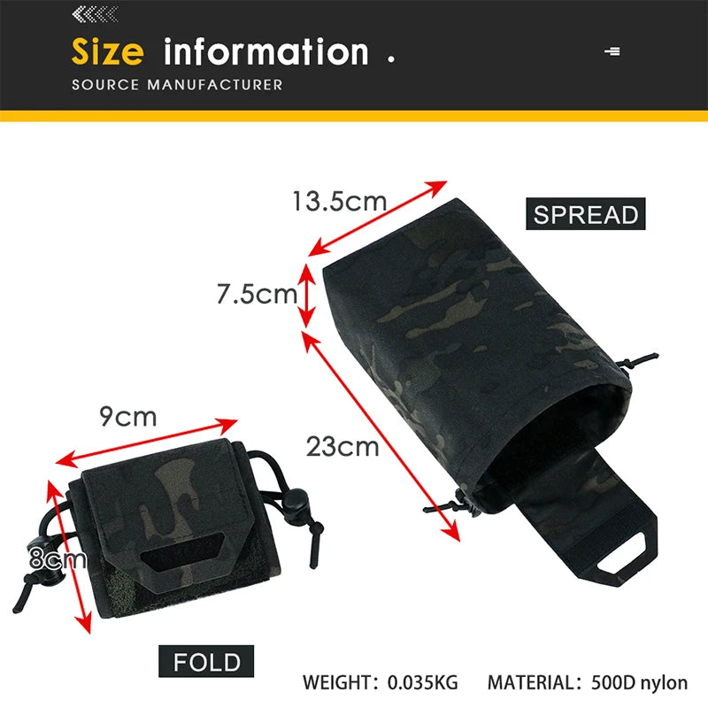 Foldable MOLLE Dump Pouch Mini Magazine Utility