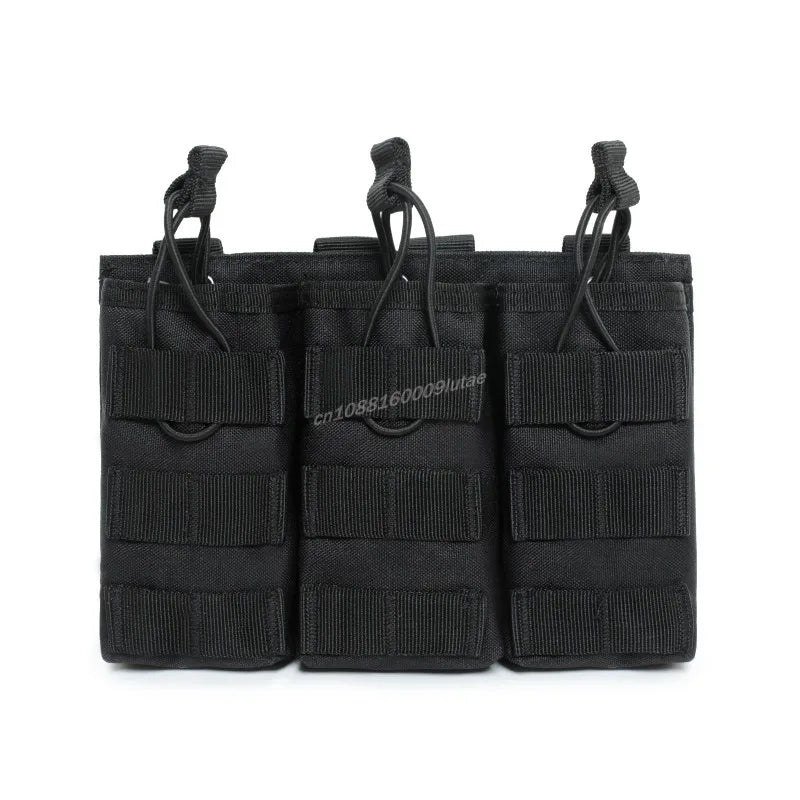 MOLLE Triple 5.56 M4 Magazine Pouch Bungee Retention