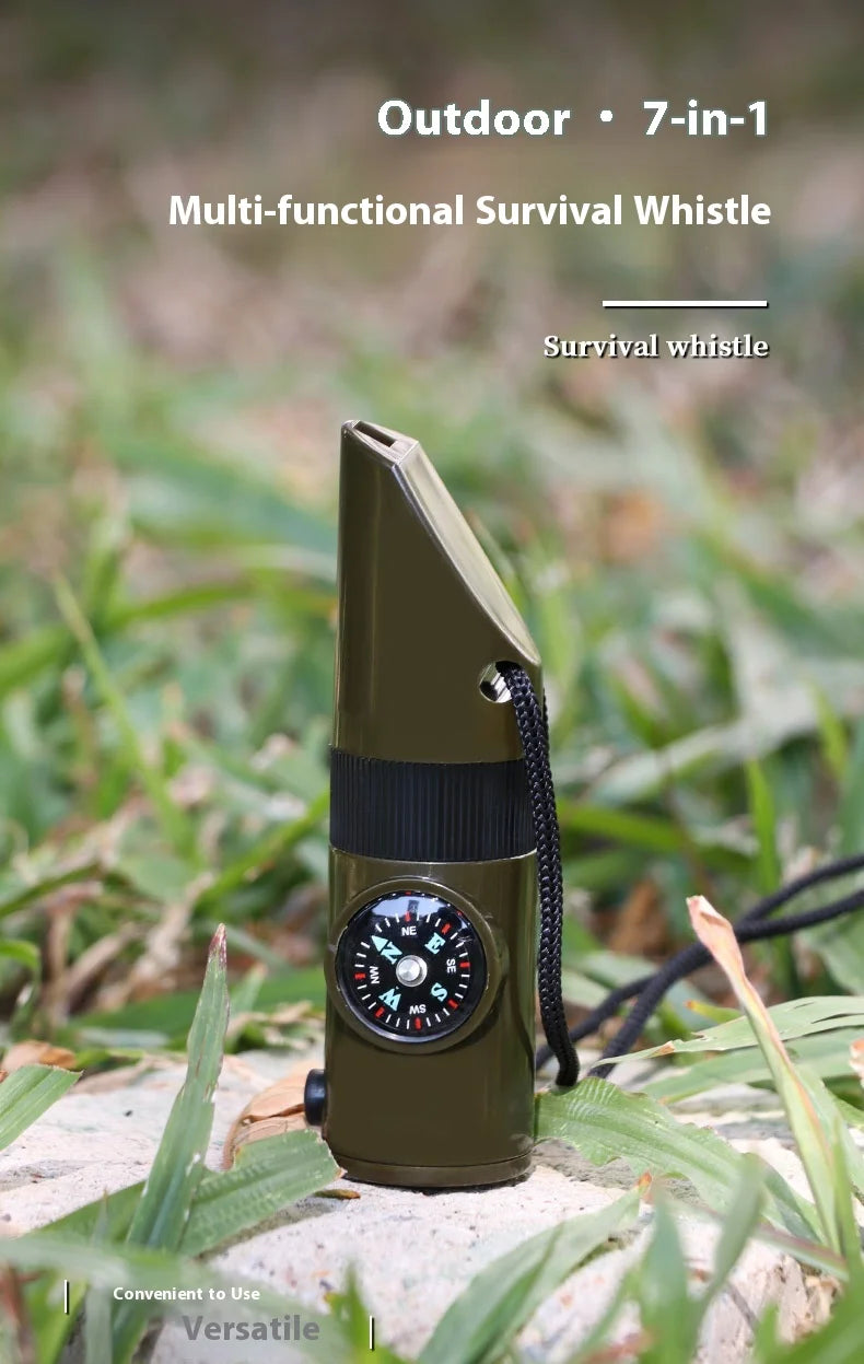 Emergency Whistle with LED Light & Compass