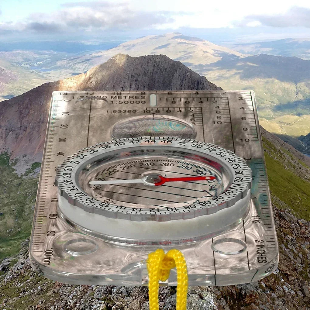 Orienteering Map Ruler with Compass