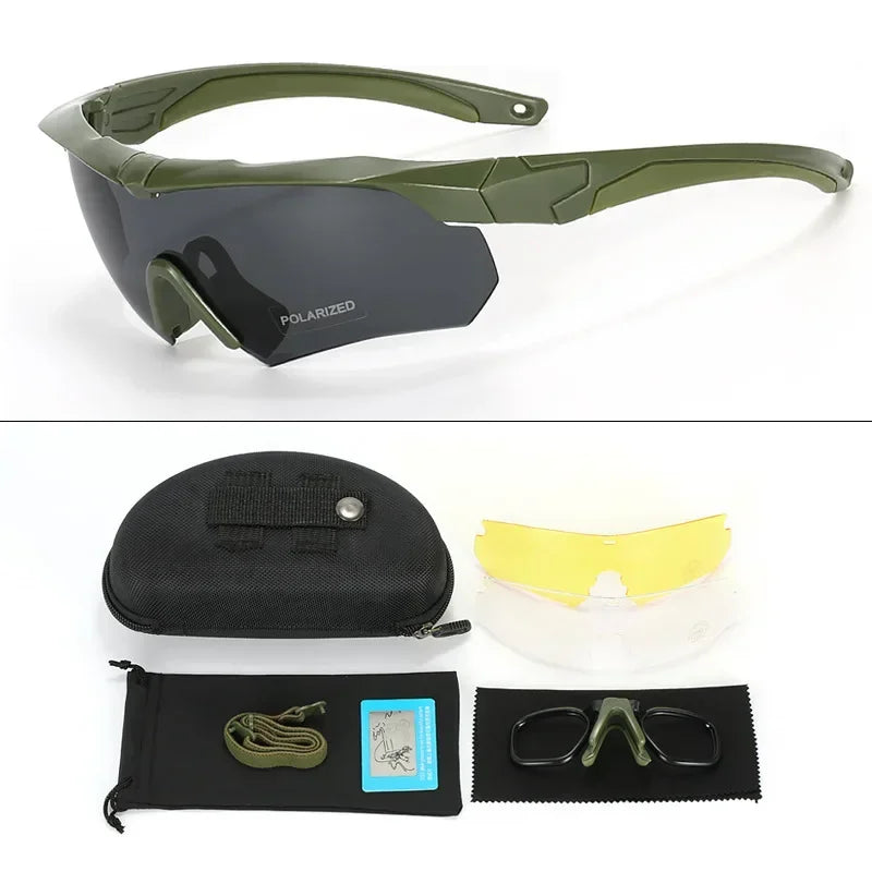 3 Lens Tactical Goggles Windproof Airsoft