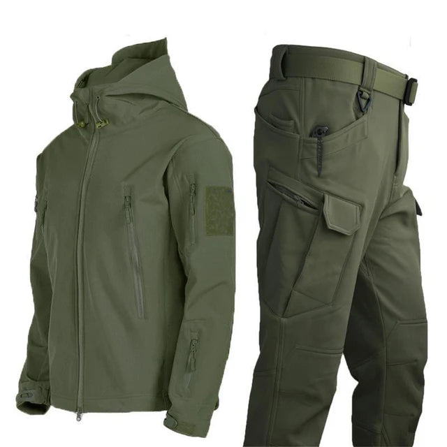 Men's Tactical Softshell Tracksuit, Fleece Lined
