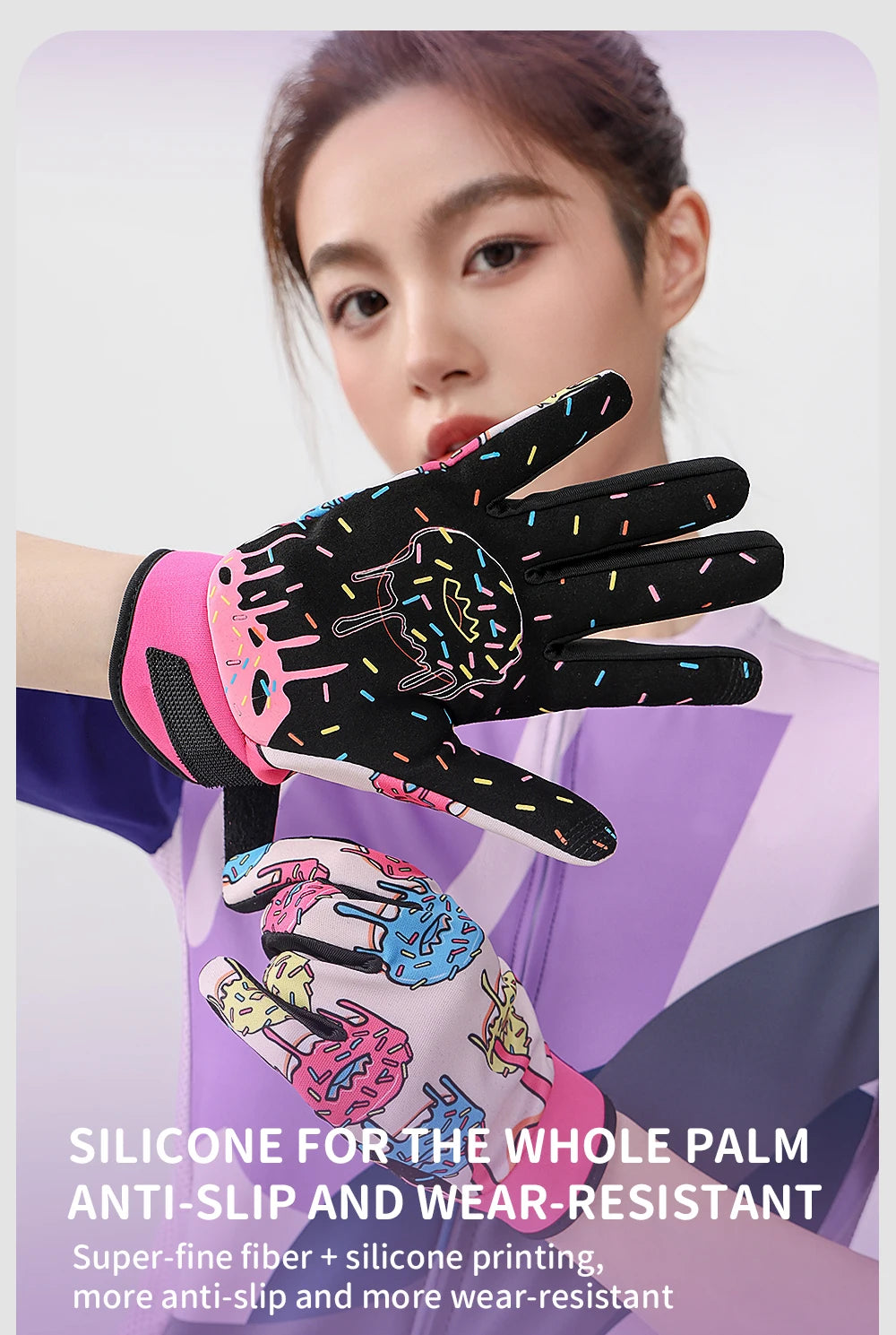 Parent Child Donut Cycling Gloves Full Finger
