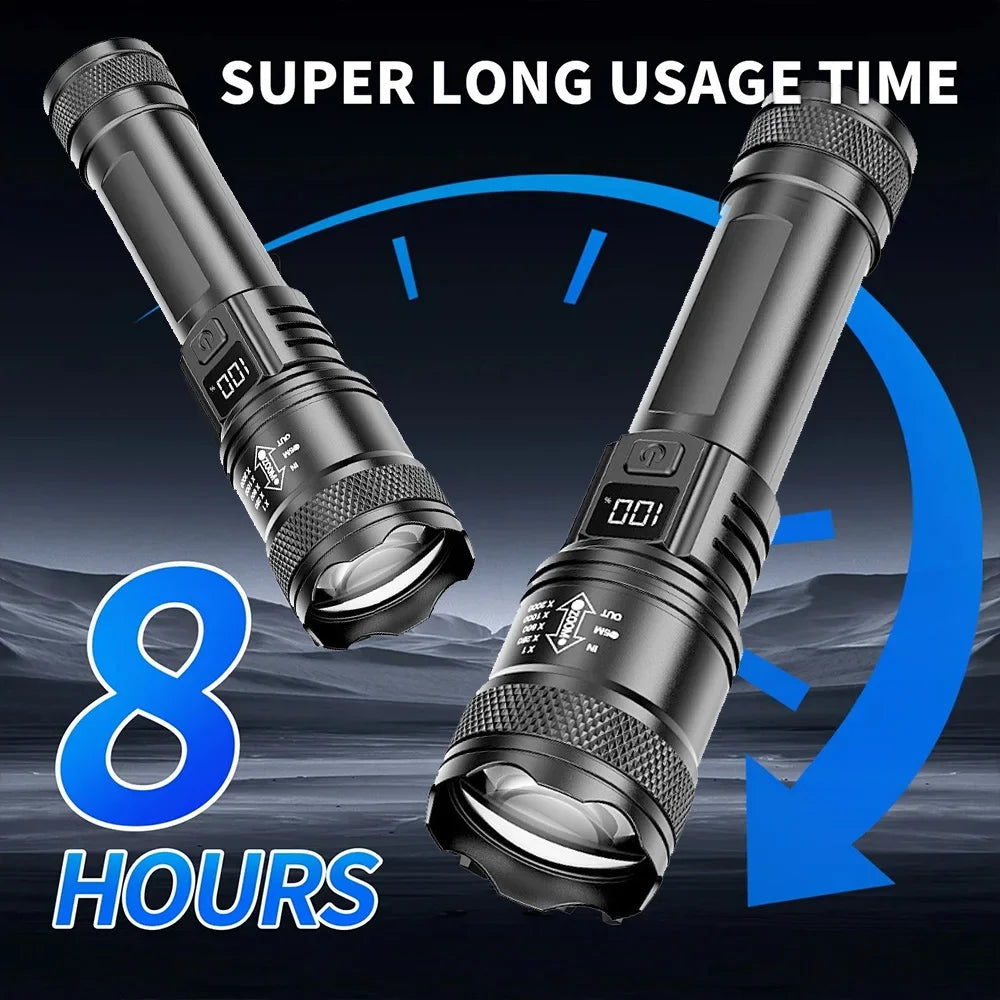 USB Rechargeable Zoomable LED Flashlight