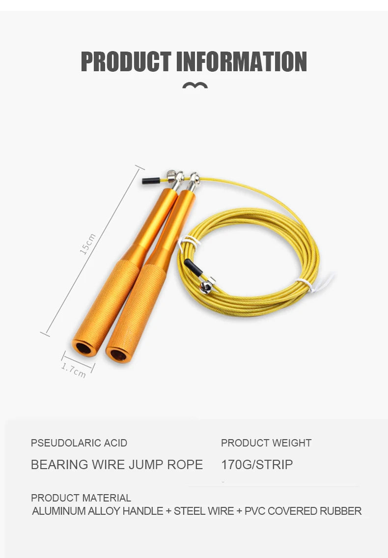 Adjustable Speed Jump Rope with Aluminum Handles