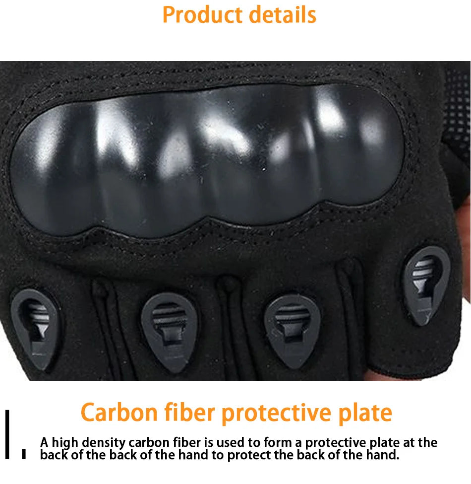 Hard Knuckle Fingerless Tactical Gloves (wrist Length)