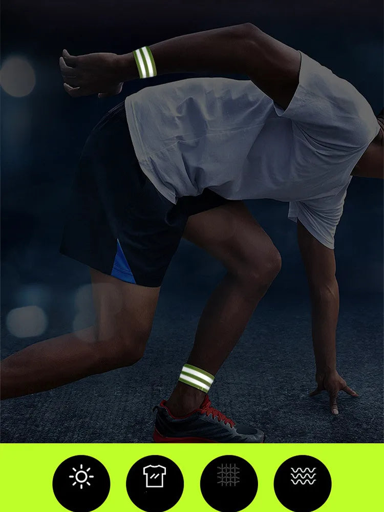 Reflective Running Armband 2 Pack (wrist & Ankle)