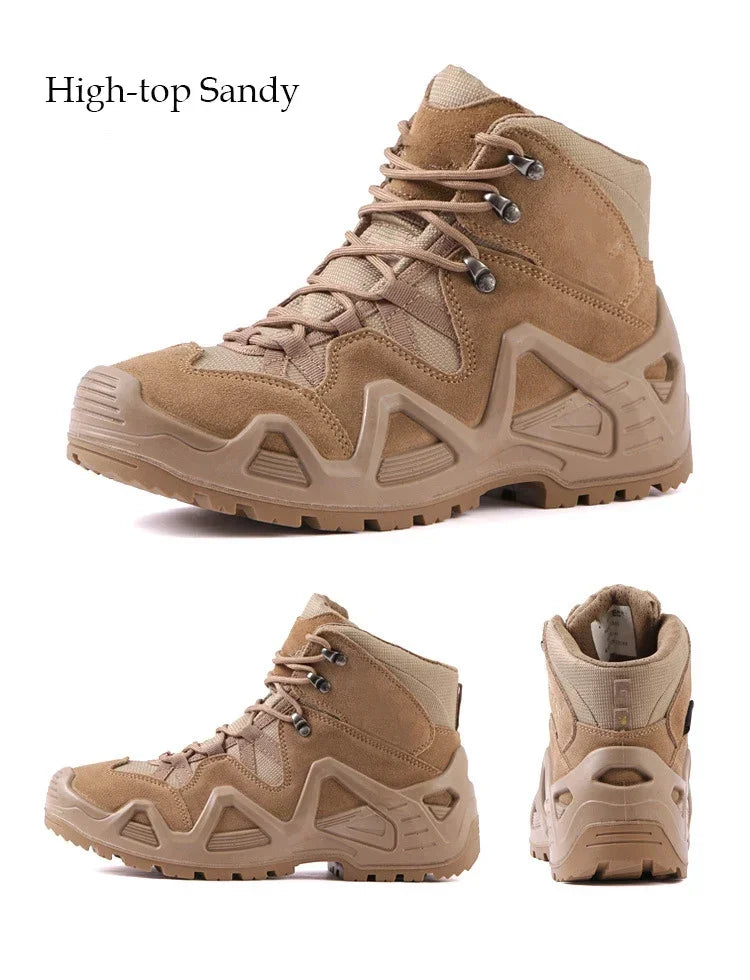 Men's Breathable Lace Up Tactical Hiking Boots
