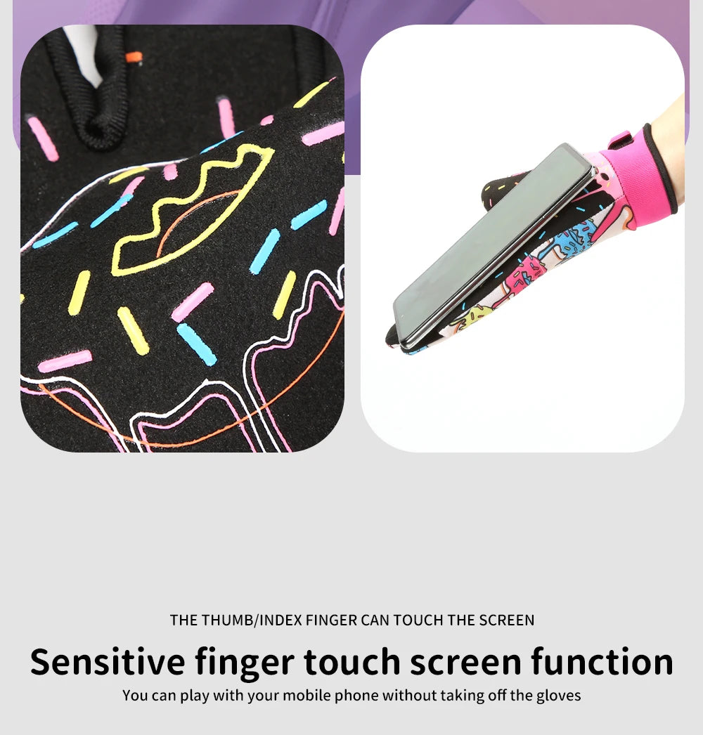 Parent Child Donut Cycling Gloves Full Finger