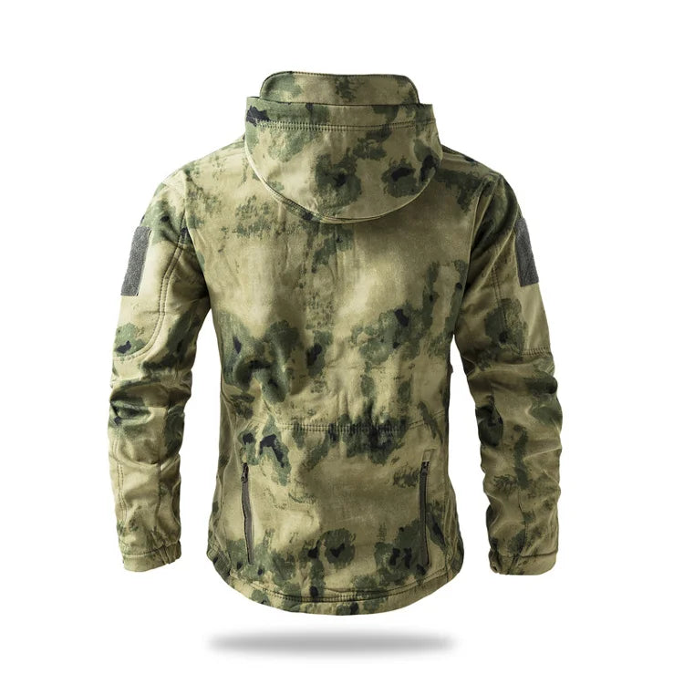 Men's Shark Skin Softshell Tactical Jacket Camo