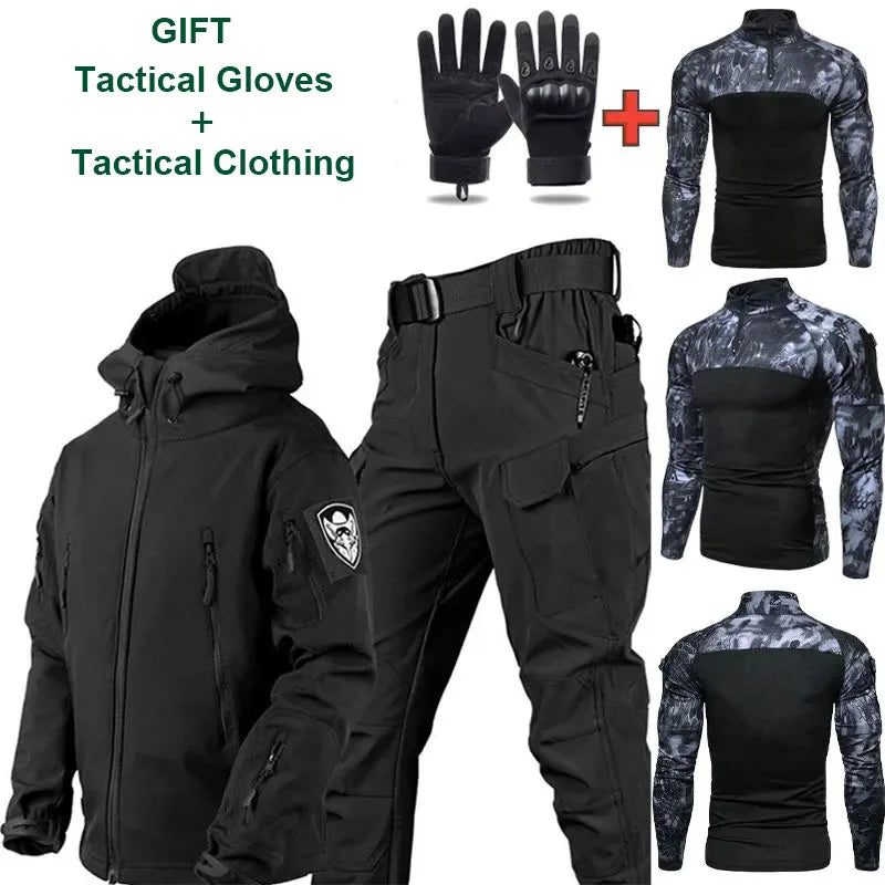 Men's Tactical Waterproof 4 Piece Jacket & Pants Set