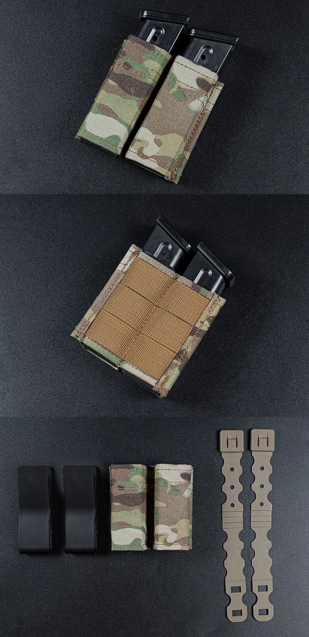 9mm Tactical Pistol Magazine Pouch Single or Double