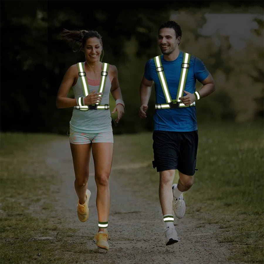 Adjustable Reflective Safety Vest Running & Cycling