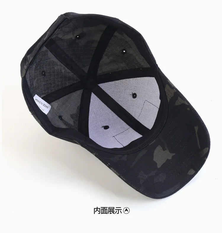 Camouflage Mesh Snapback Cap Adjustable Unisex