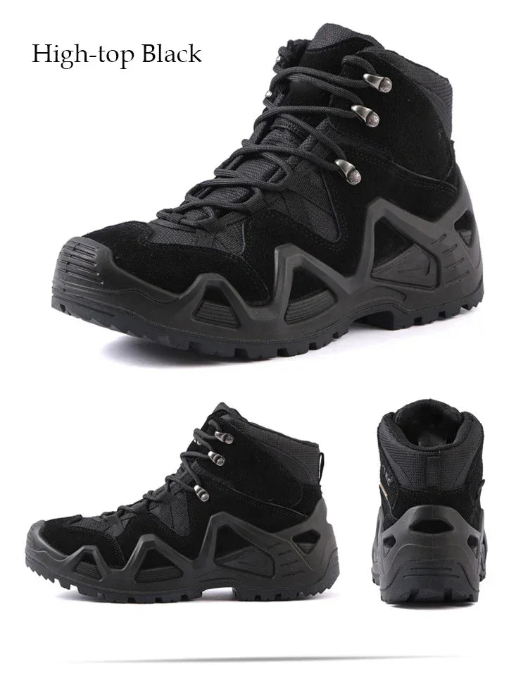 Men's Breathable Lace Up Tactical Hiking Boots
