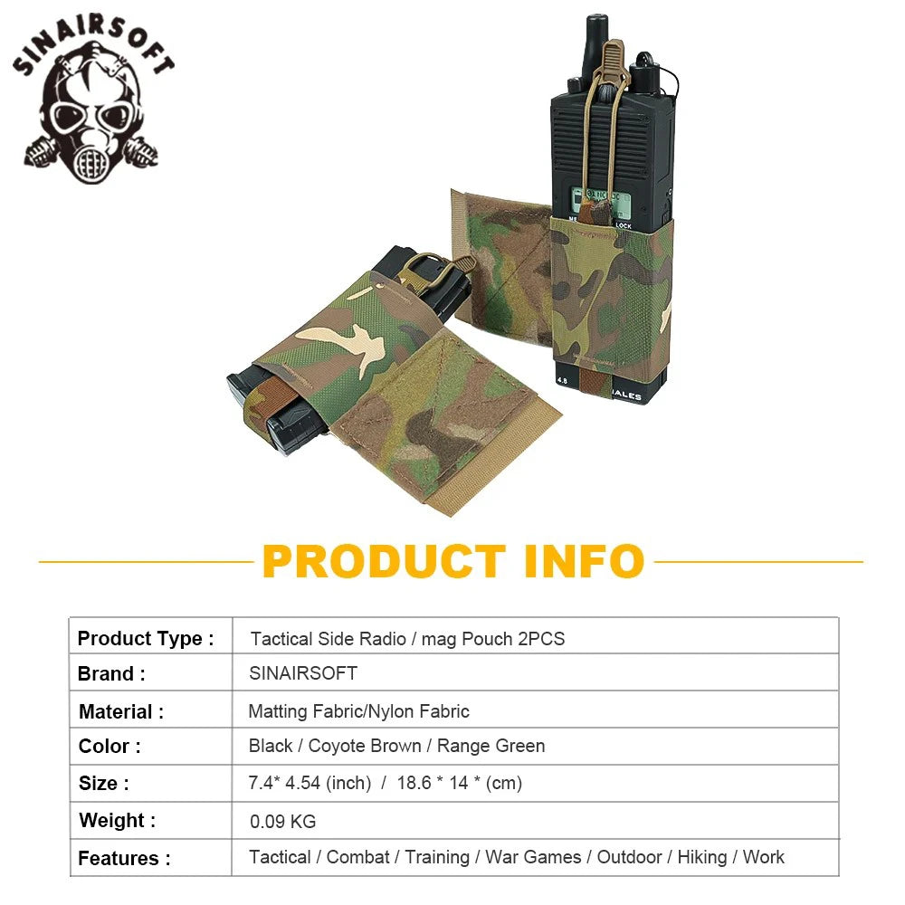 Wingman V2 Elastic Radio & Mag Pouch (pair)
