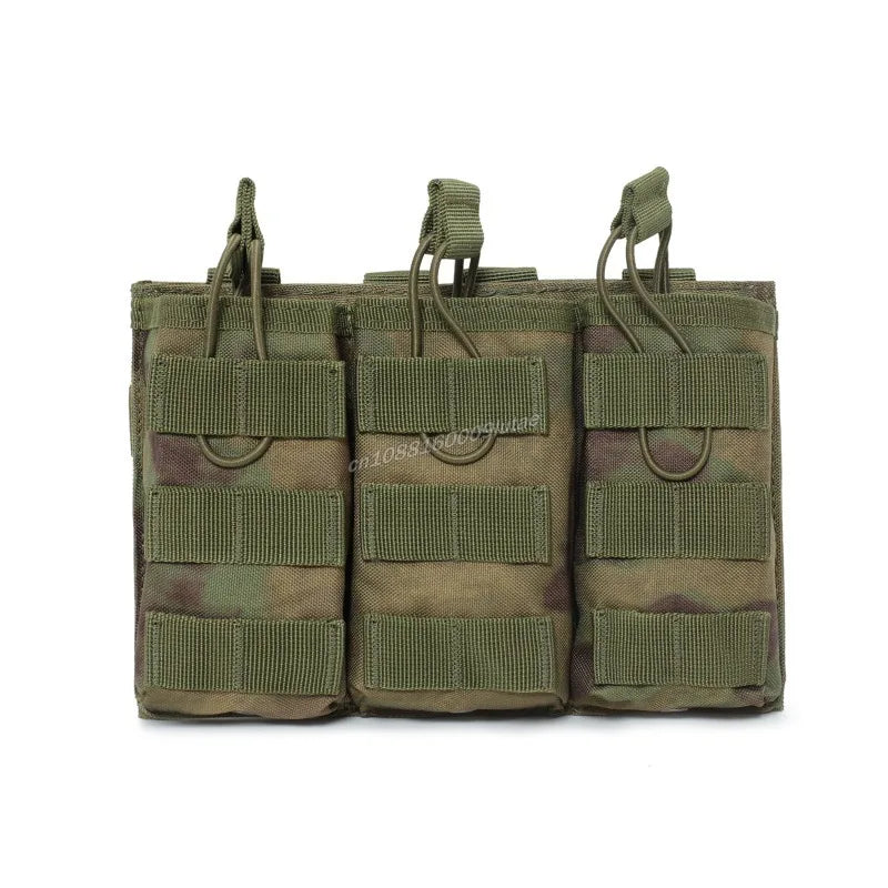 MOLLE Triple 5.56 M4 Magazine Pouch Bungee Retention