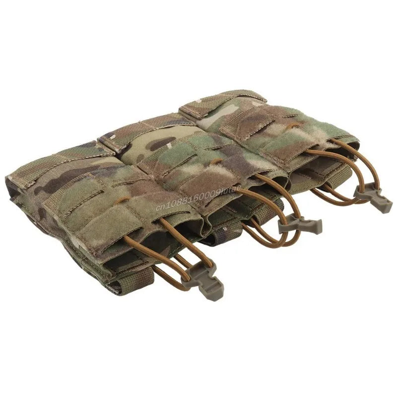 MOLLE Triple 5.56 M4 Magazine Pouch Bungee Retention