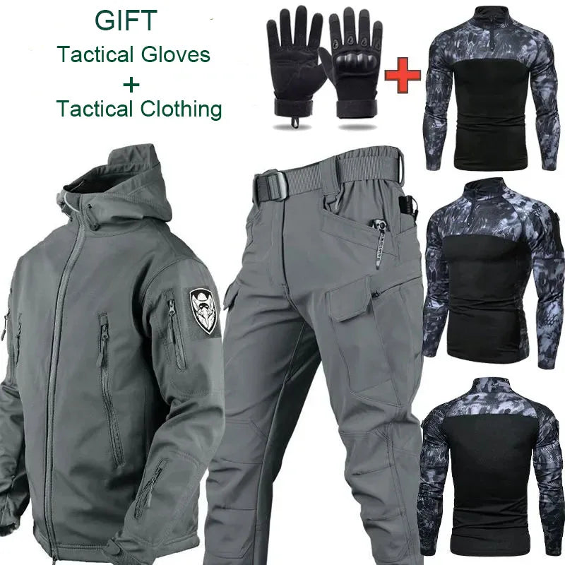 Men's Tactical Waterproof 4 Piece Jacket & Pants Set