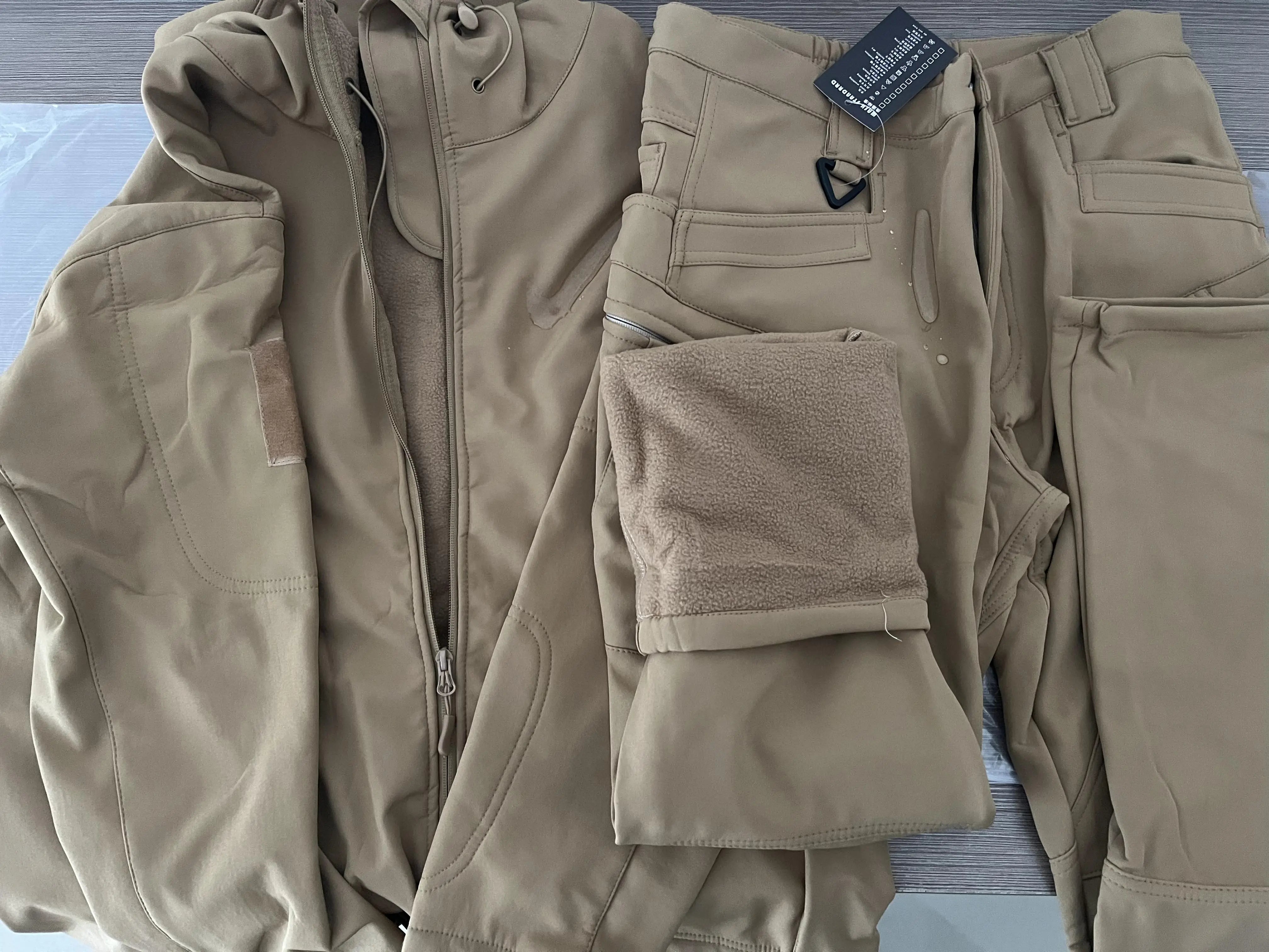 Men's Tactical Softshell Tracksuit, Fleece Lined