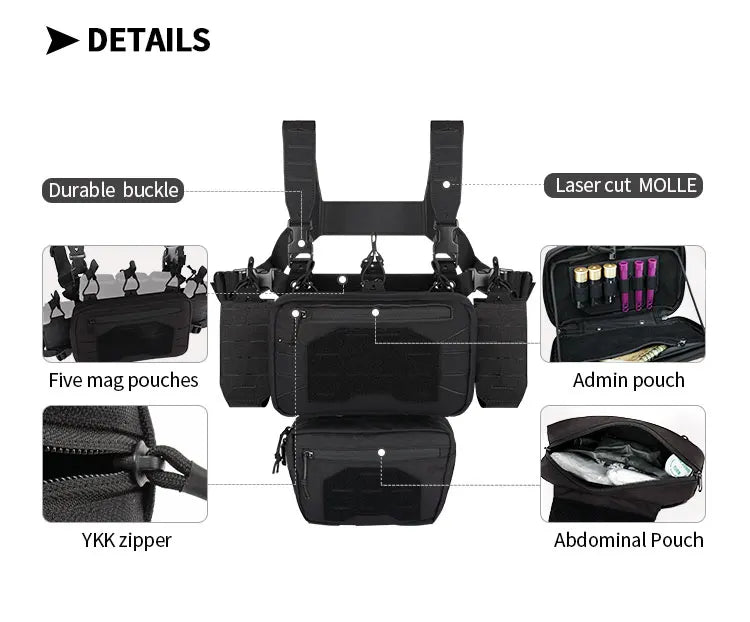 Camo MOLLE Chest Rig