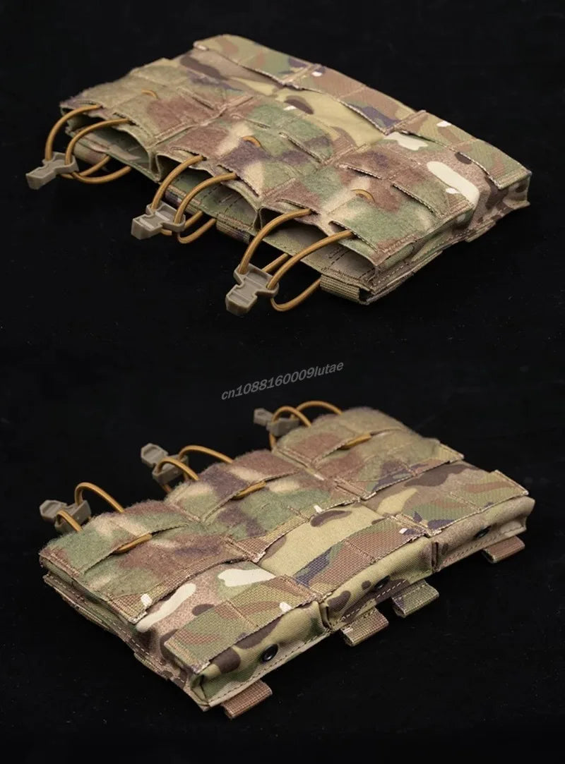 MOLLE Triple 5.56 M4 Magazine Pouch Bungee Retention
