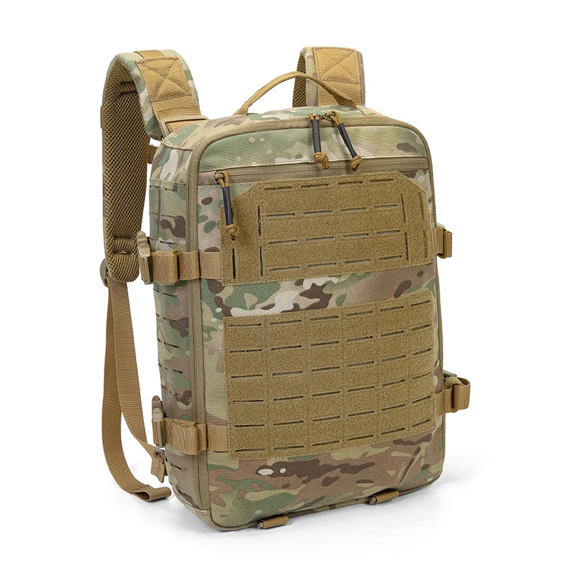 12l Tactical Nylon Backpack with MOLLE & Helmet Flap