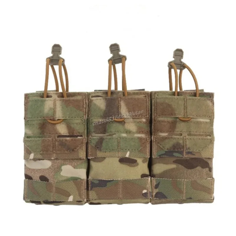 MOLLE Triple 5.56 M4 Magazine Pouch Bungee Retention