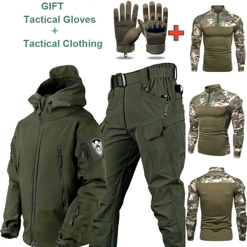 Men's Tactical Waterproof 4 Piece Jacket & Pants Set