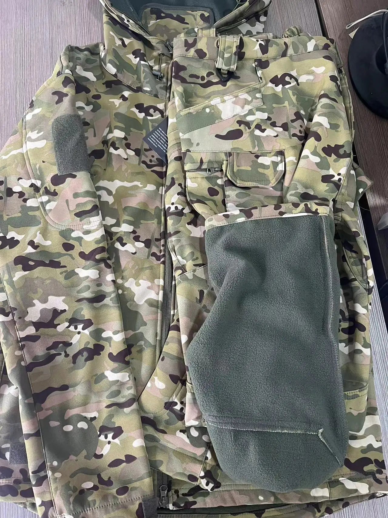 Men's Tactical Softshell Tracksuit, Fleece Lined