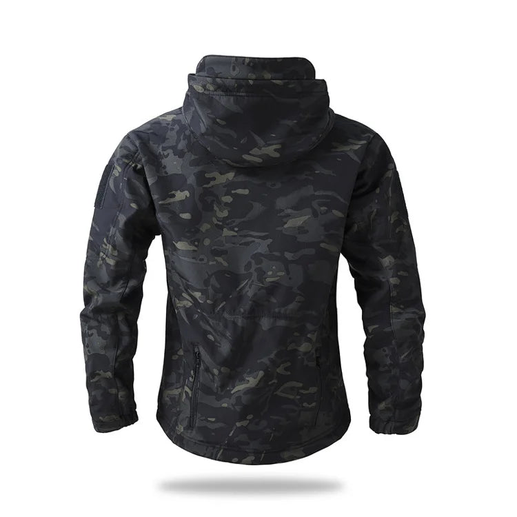 Men's Shark Skin Softshell Tactical Jacket Camo