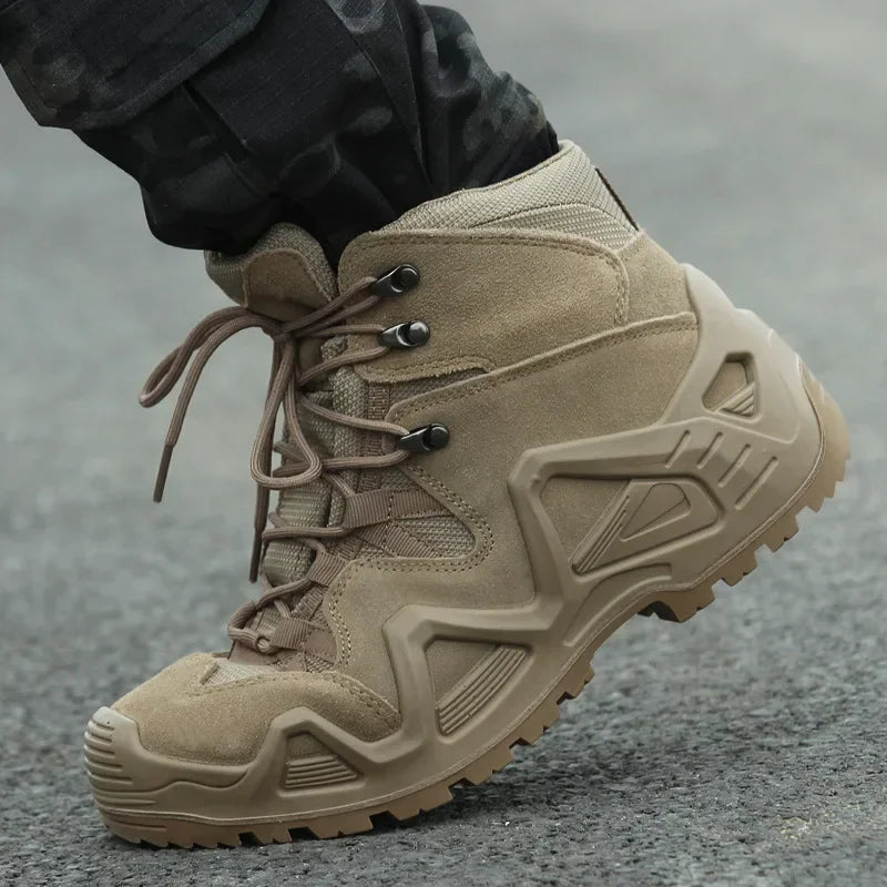 Men's Breathable Lace Up Tactical Hiking Boots