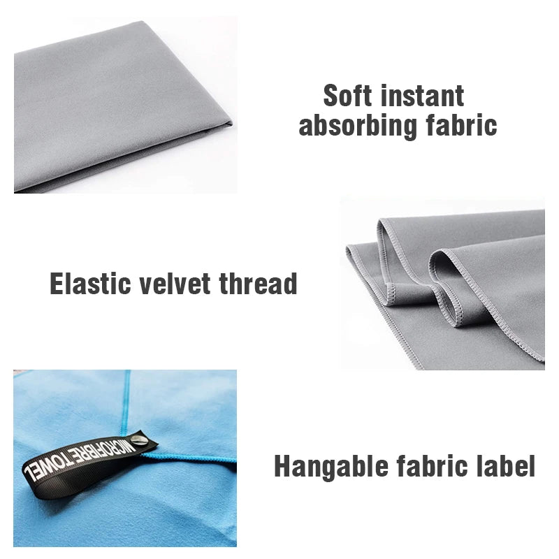 Quick Dry Microfiber Sports Towel 40×80 & 80×160 Cm