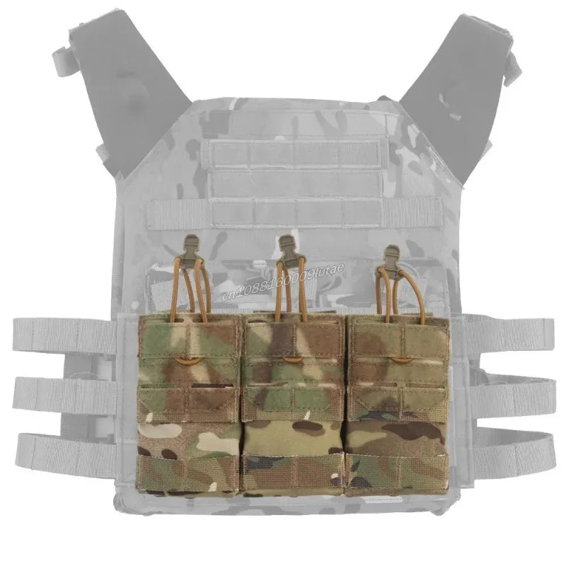MOLLE Triple 5.56 M4 Magazine Pouch Bungee Retention
