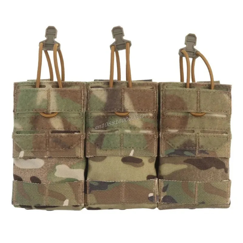 MOLLE Triple 5.56 M4 Magazine Pouch Bungee Retention