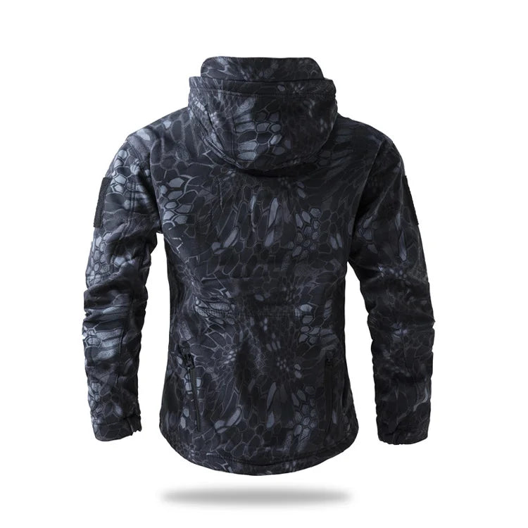 Men's Shark Skin Softshell Tactical Jacket Camo