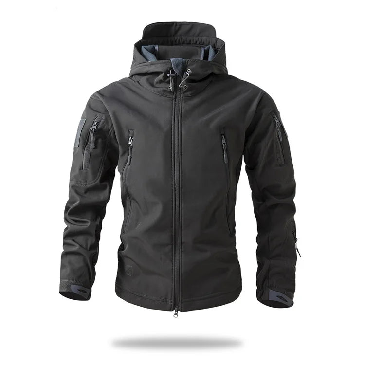 Men's Shark Skin Softshell Tactical Jacket Camo