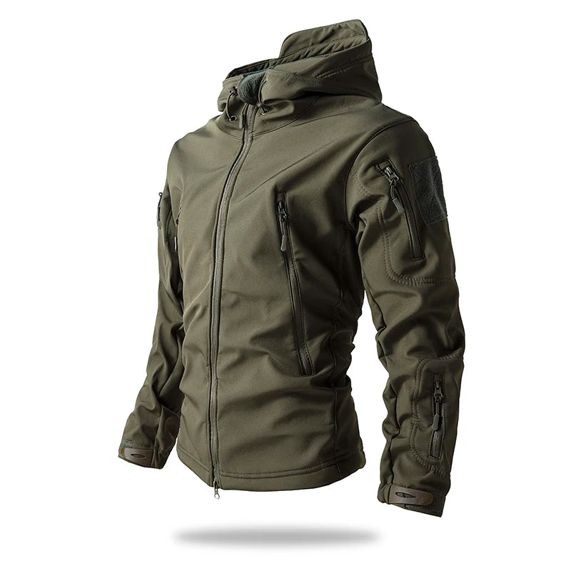 Men's Shark Skin Softshell Tactical Jacket Camo