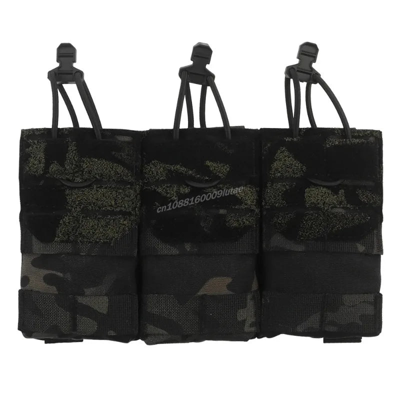 MOLLE Triple 5.56 M4 Magazine Pouch Bungee Retention