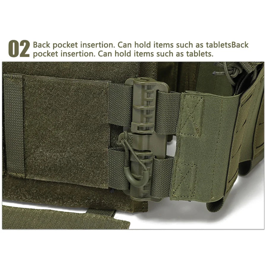 MOLLE Tactical Training Vest Waterproof quick-release