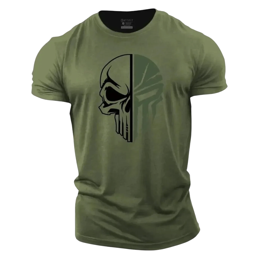 Men's Oversized Military Skull T-Shirt | clean product image | shopify:0 | bg-removed:store:1000:shopify:0