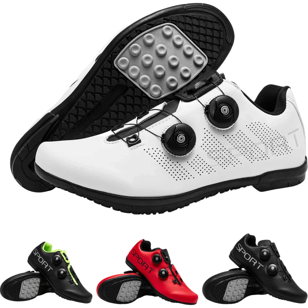 Men's Waterproof Zip-Closure Flat-Pedal Cycling Shoes | clean product image | shopify:0 | bg-removed:store:1200:shopify:0