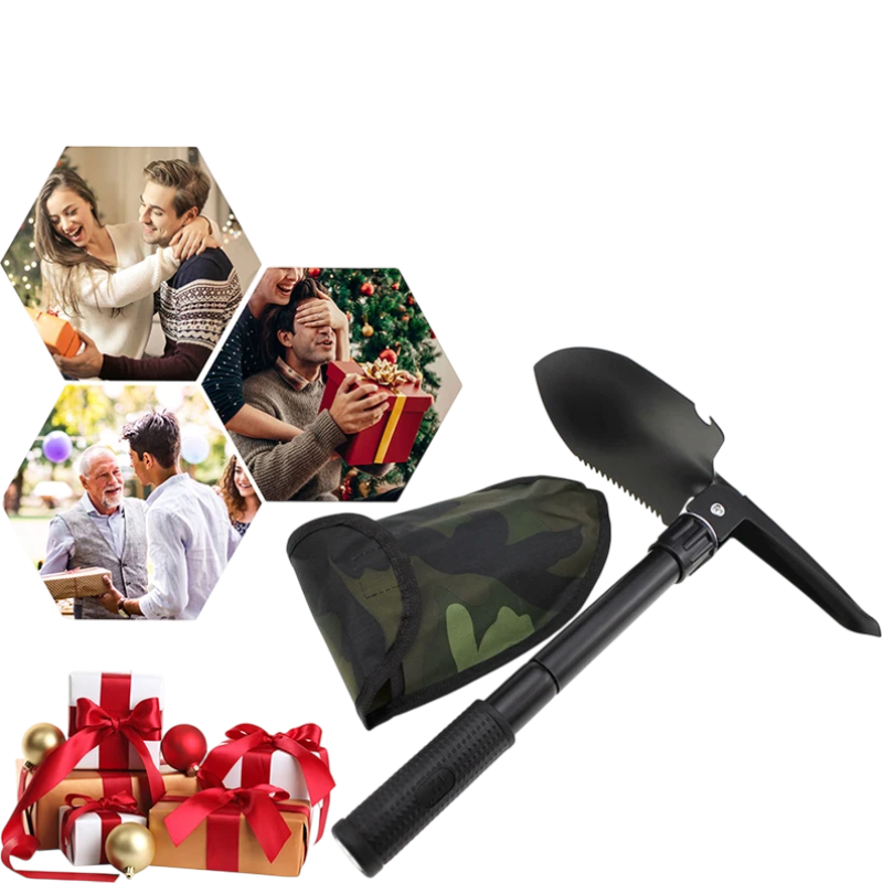 Foldable Engineer Shovel — Camping & Survival | clean product image | shopify:10 | bg-removed:store:800:shopify:10